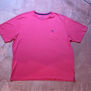 Tommy Bahama Hot Pink Pocket Crew Tee